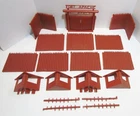 MARX FORT APACHE PLAYSET PLASTIC FORT W/ GATE, LOOKOUT TOWERS, WALLS, LADDERS