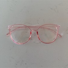 Pink Round Full Rim Plastic Eyeglass Frames U...
