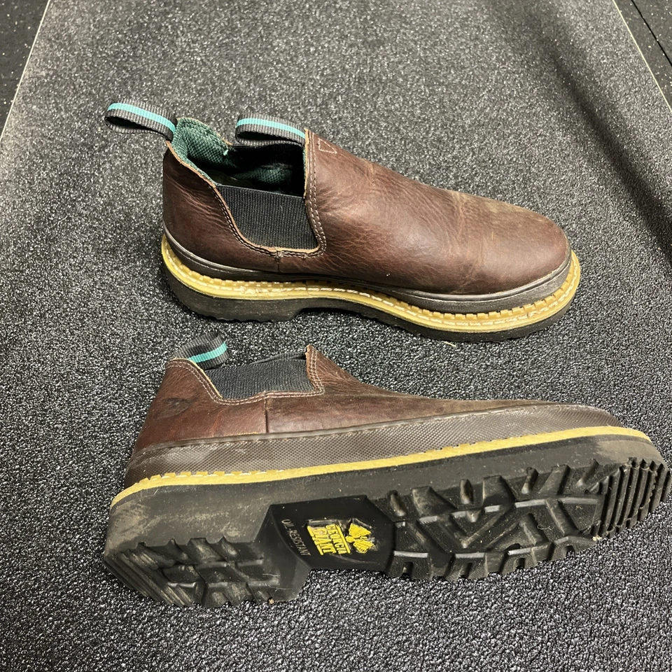 Romeo Work Boots Georgia Giant Womens Brown Leather Pull On Size 8.5 - Image 2 of 4