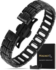 MagnetRX Magnetic Bracelets 5X Strength - EllipseMAX 5,000 Gauss , Black