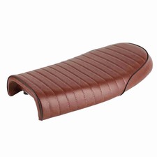 Motorcycle PU Leather Vintage Cafe Racer Seat Flat Saddle Cushion For CG125 GN