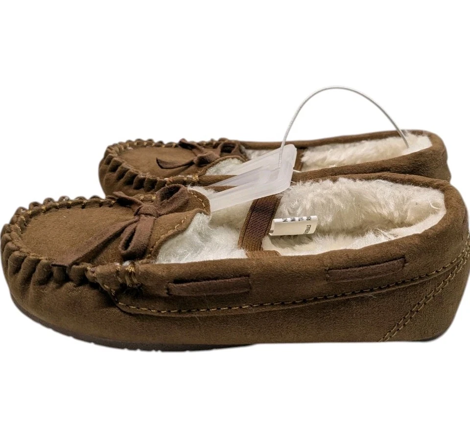 Mocasín mocasín pantuflas para niñas pequeñas talla 8 CÁLIDO forrado de piel sintética sin cordones NUEVO SIN CAJA $15 Foto 3 de 4