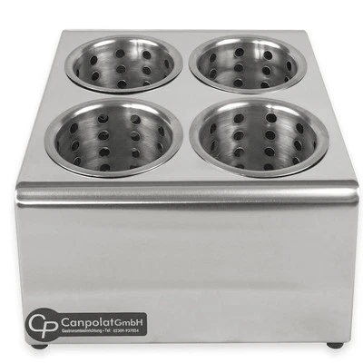 Besteckbehälter Besteckbox 4 Besteckköcher Edelstahl Besteckkasten Besteck NEU - Bild 1 von 2