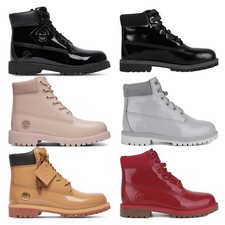 Timberland Premium 6" Waterproof Patent Leather Boots Big kids fit womens size