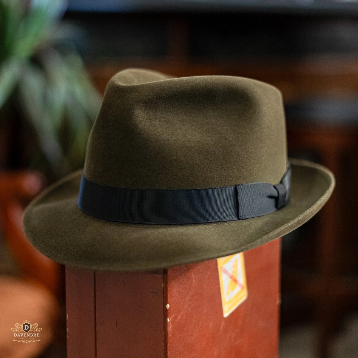 1950\'s 1960\'s SATEEN JACQUARD HAT vintage green black Green Vintage Hats for Men for sale | eBay main image 4