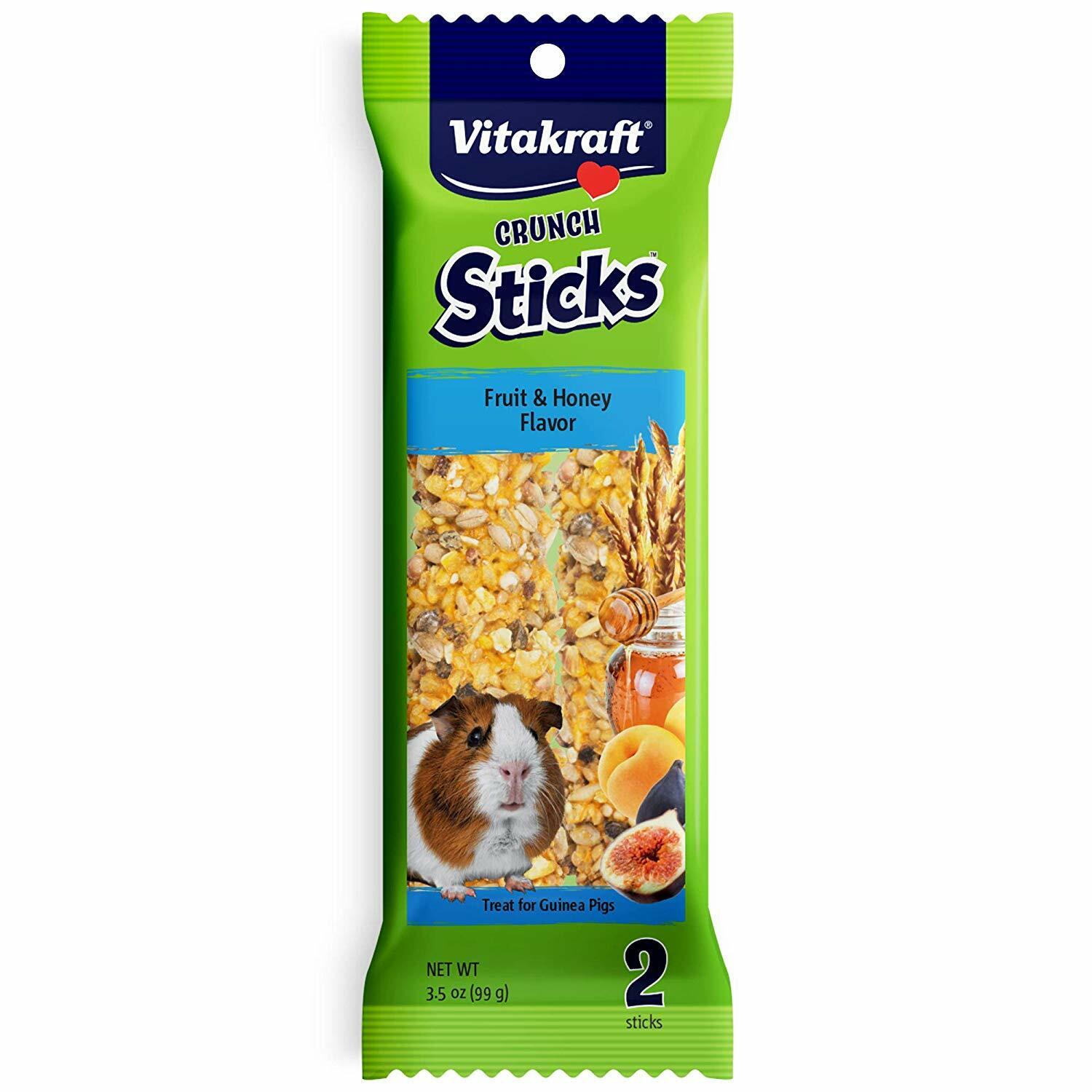 Vitakraft Guinea Pig Fruit & Honey Treat Sticks 2 Pack, Vitakraft Guinea Pig Fruit & Honey Treat Sticks 2 Pack,