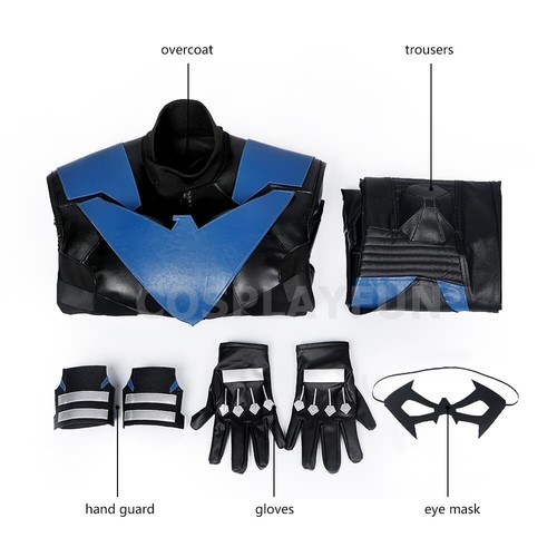 Batman: Gotham Knight Nightwing Costume Cosplay Suit Handmade - Picture 2 of 12
