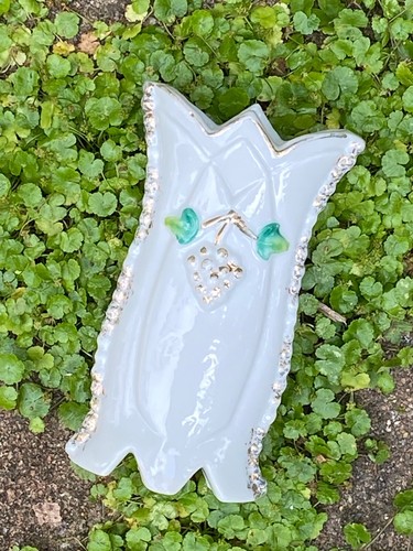 Jarrón de porcelana en miniatura vintage diseño de uva con tapa de tulipán Japón 4,25" COMO NUEVO - Imagen 1 de 7