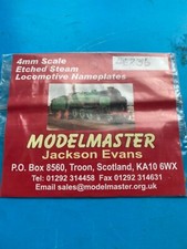 NEW MODELMASTER NAME PLATES For LMS BR CORONATION CLASS 46236 CITY OF BRADFORD