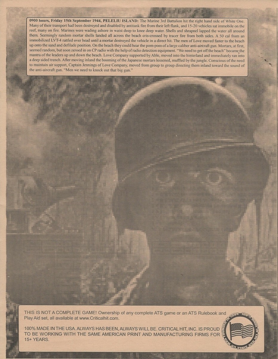 Jeu De Stratégie White Beach One - Critical Hit - ATS - Débarquement Peleliu 1944
