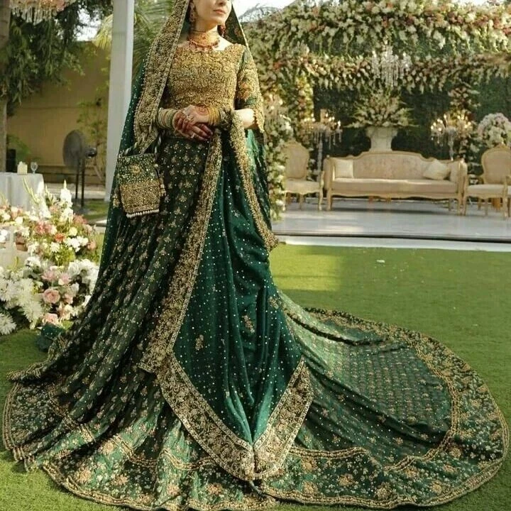 Wedding lehenga cheap green