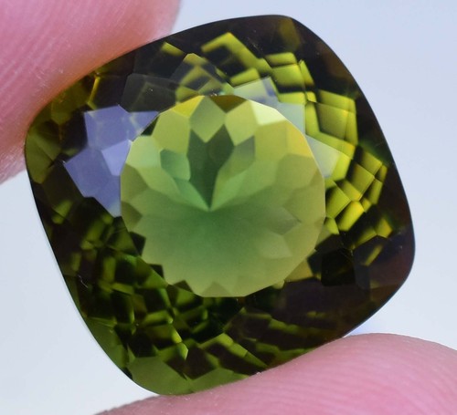 Natural Bi-Color Tourmaline 13.15 Ct Cushion Cut Rare Certified Loose Gemstone - Picture 5 of 8