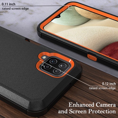 For Samsung Galaxy A12 A32 A03s A52 A42 5G Case Heavy Duty Cover+Tempered Glass - Picture 11 of 17