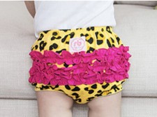 Ruffle Buns Pink Cheetah Baby Diaper Cover Pink Yellow Black Size 18M-3T