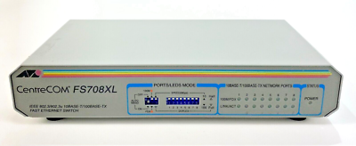 Allied Telesis　HUB　 CentreCOM FS708XL V3 CentreCOM / FS708XL V3 / FAST ETHERNET SWITCH, 10BASE-T/100BASE-TX