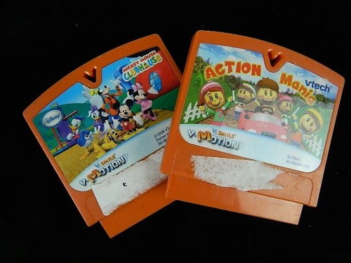 2 VTech Smile Games ~ Action Mania AND Mickey Mouse Clubhouse - Not Tested - Picture 1 of 5