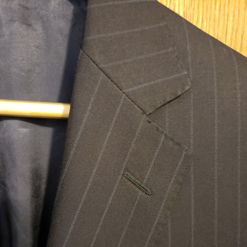 Sartoria Sarar ~ Navy Pinstripe Roma Superfine Wool Suit Jacket Men's 50EU/40US - Picture 2 of 11