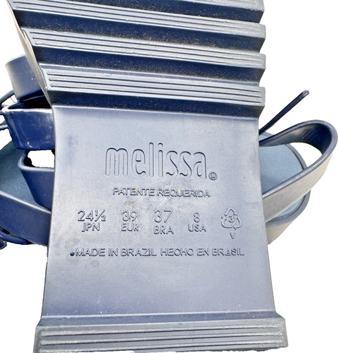 Sandali da pescatore sostenibili Navy Melissa taglia 8 impermeabili profumo gomma da masticare - Foto 6 di 9