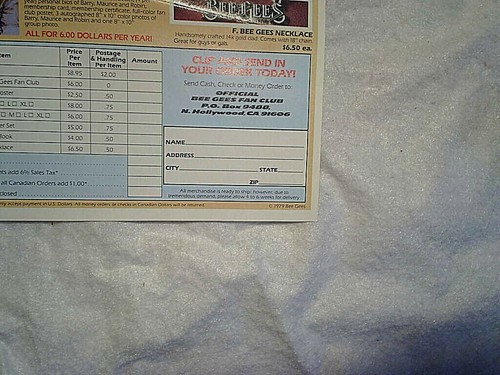 1979 BEE GEES FAN CLUB SUPER ANGEBOT DIE LEGENDE ZWEISEITIGER FLYER, Poster, T-Shirts - Bild 3 von 4
