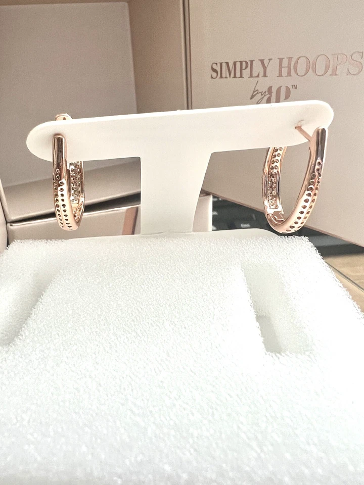 BombParty Simply Hoops RBP7119 'The Cameron Hoop' Creado en Laboratorio Ópalo Azul Rosa Oro Foto 2 de 4