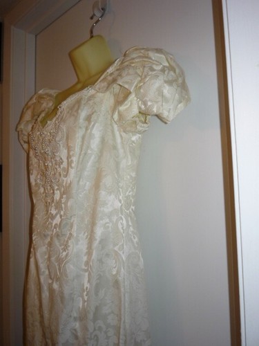 Vestido de Boda/Tapic de Colección Años 80 Scott McCLINTOCK Patrón Floral/Talla 14 - Imagen 6 de 10