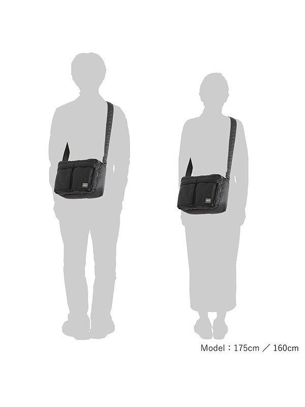 PORTER TANKER SLING BAG W zip (L) 622-08633 Black Yoshida & Co
