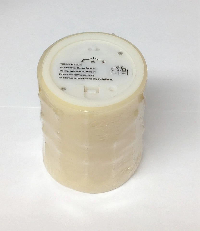 DOS Melrose Decoración del Hogar 8" Cera Goteo Pilar Luz LED Parpadeante Vela Foto 3 de 3