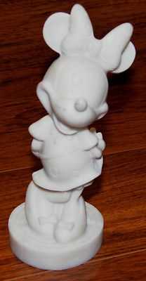 Walt Disney Atico Minnie Mouse White Resin 6 1/2'' Inches Tall Figurine For Paint