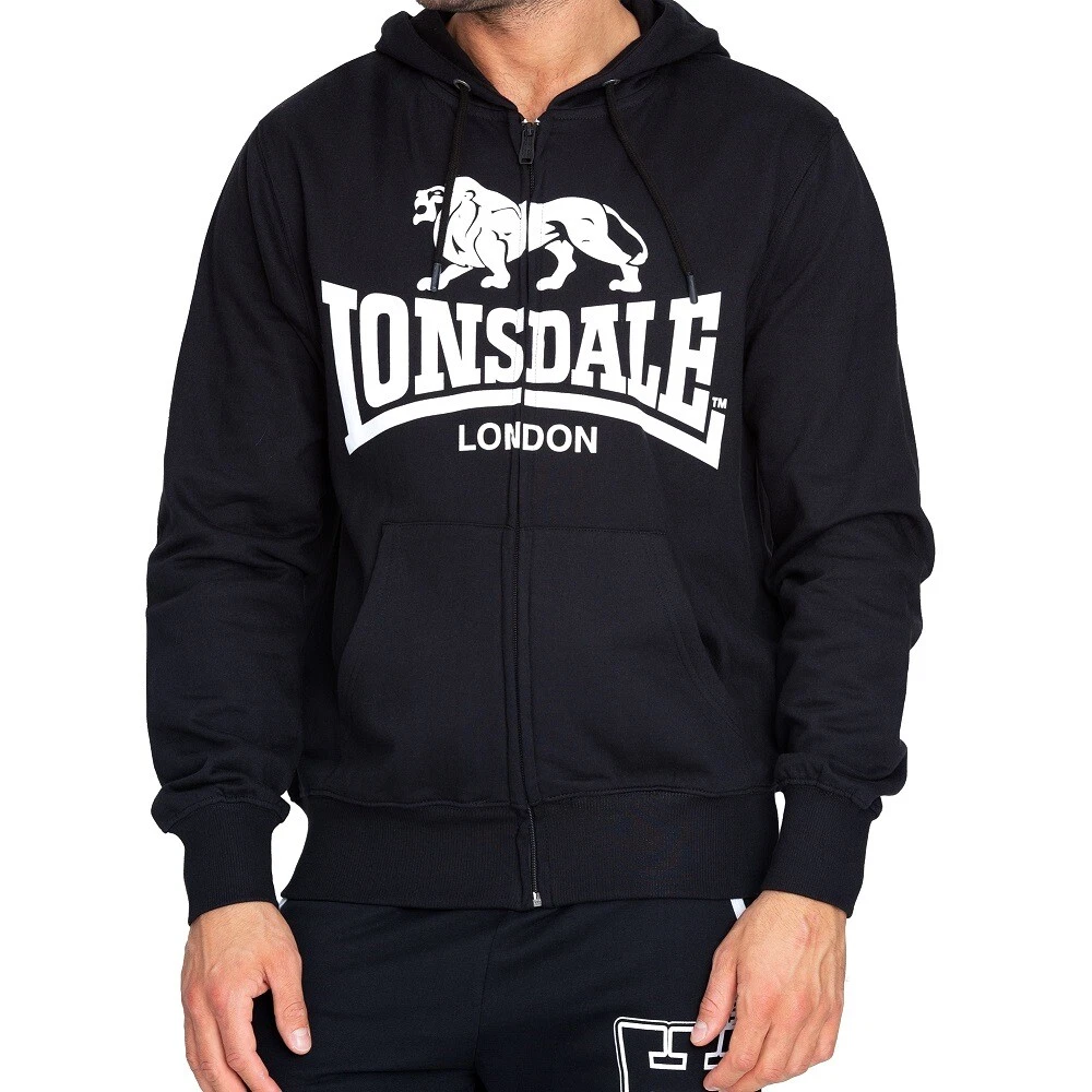 LONSDALE LONDON KRAFTY ZIP HOODIE 113096-1000 BLACK