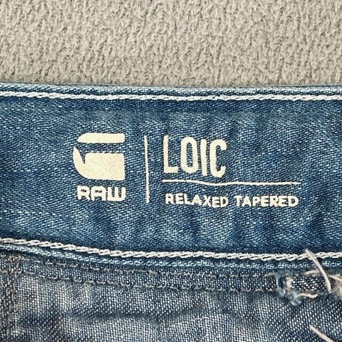 G-Star Raw Jeans Mens Blue Loic Relaxed Tapered Restored Baggy Fits 32x29 - Picture 14 of 23