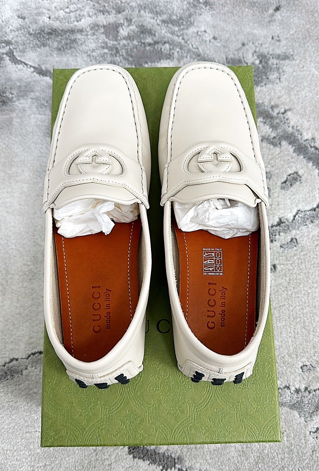 Authentic Gucci Interlocking G Off-White Leather … - image 4