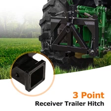3 Point Hitch Drawbar Receiver Adapter Tractor Receiver Hitch 2" for Category 1