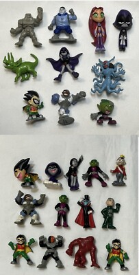 Vintage DC Teen Titans Animated Series mini Figure Lot Bandai Cartoon Network
