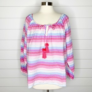striped peasant top