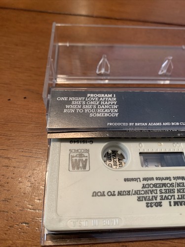 BRYAN ADAMS RECKLESS CASSETTE - Picture 6 of 13