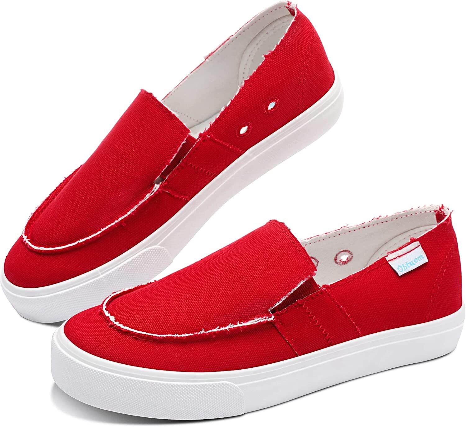 Obtaom Womens Canvas Slip on Shoes 