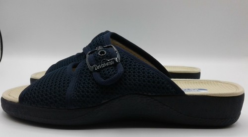 Ladies Scuff Slipper - DeValverde 186 Scuff - Arena Marino Negro - Picture 12 of 12