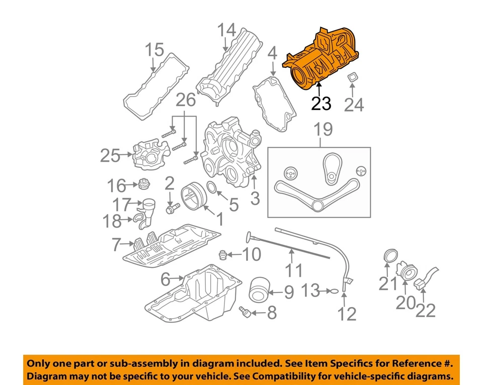 Used Engine Complete Assembly fits: 2003 Dodge Dakota 4.7L 8-287 VIN N 8th digit - Image 3 of 4