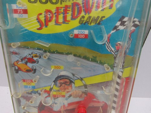 OLD VINTAGE 50'S WOLVERINE 500 MILE SPEEDWAY 21.5" PINBALL GAME WORKS - Picture 3 of 5