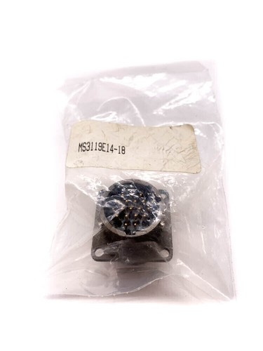 ITT Cannon MS3119E14-18 Circular Mil Spec Connector Receptacle 18 Position - Picture 2 of 3