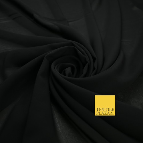 70 COLOURS Plain Dyed Chiffon Fine Soft Georgette Sheer Dress Fabric 57" Wide - Picture 199 of 209