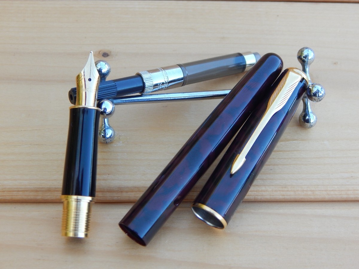 PARKER SONET FRANCE IIIT Fountain Pen Brown/GOLD Vintage F nib