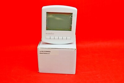 Heatmiser Slimline v3 digital programmierbarer Thermostat weiß