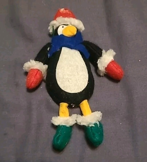 Penguin Bundled Up For Winter Hanging Christmas Ornament, Hats Gloves Scarf