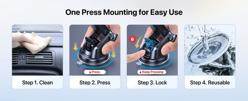 360° Car Phone Holder Windscreen Dashboard Suction Mount Stand For Universal - Picture 10 of 12