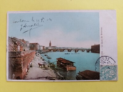 cpa 31 - TOULOUSE 1904 (Hte Garonne) Le QUAY de BRIENNE Hallot Abbeville