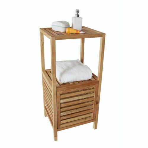 Mensola da Bagno Con 3 Scaffali Di Legno Noce Badzimmerregal Handtuchregal IN - Bild 1 von 2