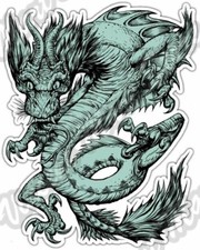 Serpent Dragon Fantasy Lizard Creature Car Car Bumper Vinyl Sticker Decal 4"X5"