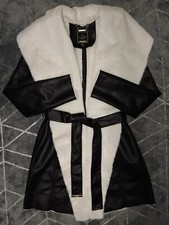 New Lipsy London Faux Waterfall Coat Belted Uk 10 Sold Out