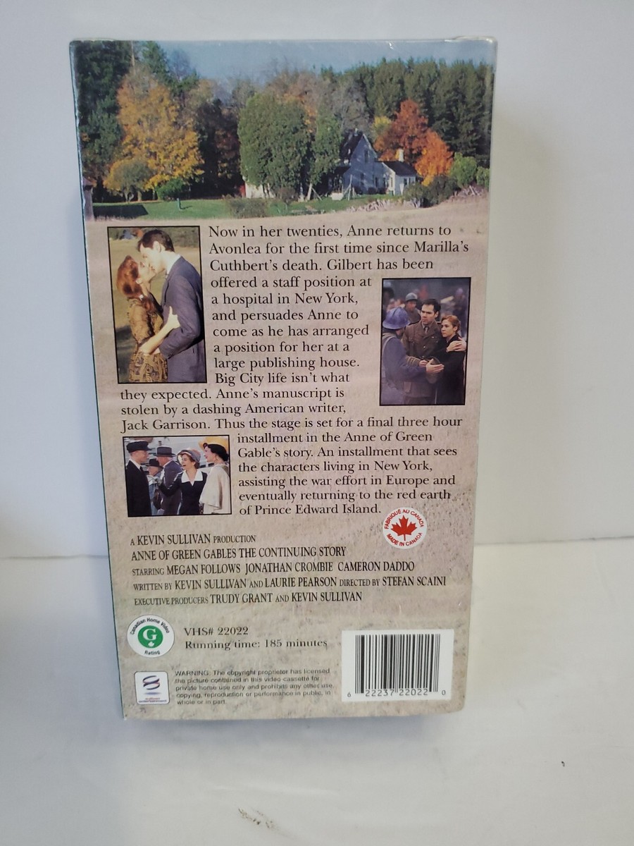 Anne Of Green Gables, The Continuing Story (DOUBLE VHS, 2000